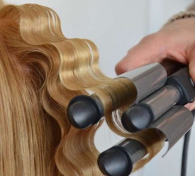 Babyliss Pro Ondulator profesional triplu pentru par Waver Titanium-Tourmaline 22/19/22mm ~ Resigilat