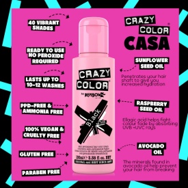 Crazy Color Vopsea semipermanenta 030 Black 100ml