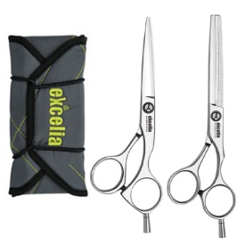 Kasho Set de foarfeci offset Excelia: tuns 5.5 inch + filat 6 inch