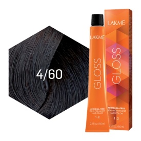 Lakme Vopsea de par demipermanenta 4/60 castaniu natural inchis Gloss 60ml