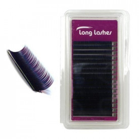 Long Lashes Mix Double Color C gene fir cu fir albastre 0.20 8-10-12-14mm