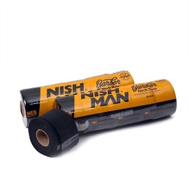 NishMan Gulere de hartie pentru frizerie - negre