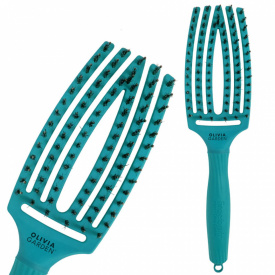 Olivia Garden Perie de par cu peri de mistret+nailon Finger Combo On The Road Again - Blue Lagoon