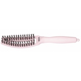 Olivia Garden Perie de par cu peri de mistret+nailon Finger Combo Pastel Pink Small 