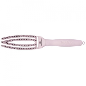 Olivia Garden Perie profesionala de par mica cu peri de mistret si nailon Finger Combo Small Pastel Pink