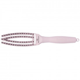 Olivia Garden Perie profesionala de par mica cu peri de mistret si nailon Finger Combo Small Pastel Pink