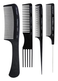 Olivia Garden Set 4 piepteni profesionali antistatici din carbon cu tehnologie ionica ST 