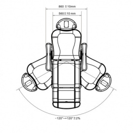 Pat electric profesional pentru tratamente cu 4 motoare Medical Plus