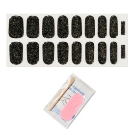 Pinx Sticker pentru unghii din gel - Glitter Black 14buc