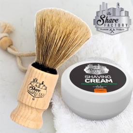 The Shave Factory Penson din lemn pentru barbierit cu peri de mistret