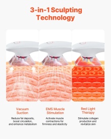 Aparat anticelulitic si lifting facial cu vacuum, EMS si lumina rosie – Face&Body Sculptor