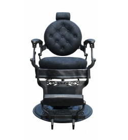 Barburys Scaun de frizerie Malone cu aspect vintage negru