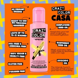 Crazy Color Vopsea semipermanenta 49 Canary Yellow 100ml