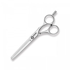 Kasho: Set profesional de foarfeci offset Excelia: tuns 5.5 inci + filat 6 inci 38 dinti + port