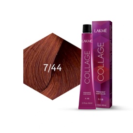 Lakme Vopsea de par permanenta 7/44 blond mediu cupru Collage 60ml