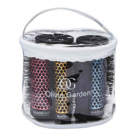 Olivia Garden Multibrush - Kit profesional cu 5 perii ceramice cu maner detasabil