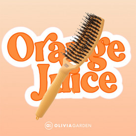 Olivia Garden Finger Combo 90s - Perie profesionala de par cu peri de mistret si nailon Juicy Orange