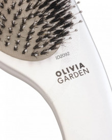 Olivia Garden Perie profesionala de par cu peri de mistret si nailon Expert Care Curve Boar&Nylon Silver