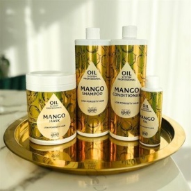 Ronney Professional Masca pentru par cu porozitate scazuta Oil System Mango 1000ml
