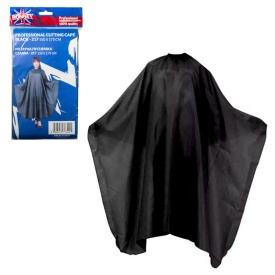 Ronney Professional Pelerina neagra pentru frizerie/coafor