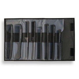 Akashi Set 8 piepteni i din fibra de carbon pentru styling