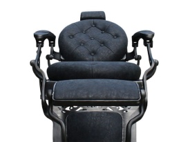 Barburys Scaun de frizerie Malone cu aspect vintage negru