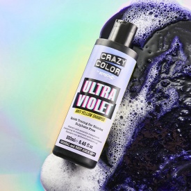 Crazy Color Sampon nutritiv cu pigmenti violeti pentru neutralizarea tonurilor de galben Ultraviolet No Yellow 1000ml