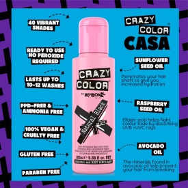 Crazy Color Vopsea semipermanenta 032 Natural Black 100ml