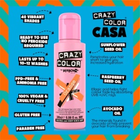 Crazy Color Vopsea semipermanenta 60 Orange 100ml