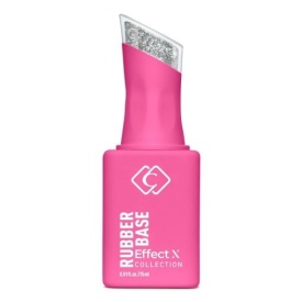 Cupio Rubber Base Effect X Perfect Flakes - Disco Show 15ml