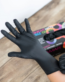 Framar Manusi din nitril nepudrate negre Midnight Mitts 100buc - M