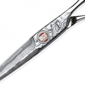 Kasho Foarfeca profesionala de tuns din otel Damasc stratificat 6.5 inci offset Damascus Series KAD-65 OS