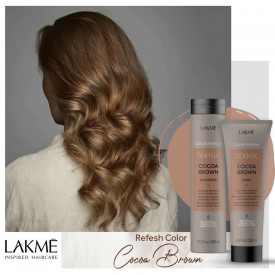 Lakme Set nuantator sampon+masca pentru par castaniu Teknia Refresh Cocoa Brown