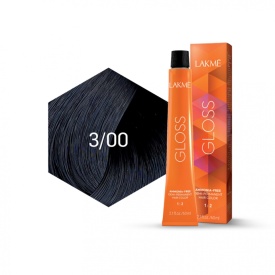 Lakme Vopsea de par demipermanenta 3/00 castaniu inchis natural Gloss 60ml