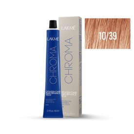 Lakme Vopsea permanenta fara amoniac 10/39 blond deschis auriu cupru Chroma 60ml