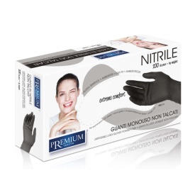 Manusi nepudrate din nitril L Premium Black 100buc