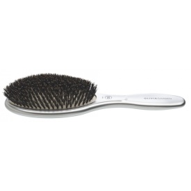 Olivia Garden Perie ceramic+ion cu peri de mistret Expert Care Oval Silver