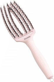 Olivia Garden Perie profesionala de par medie cu peri de mistret si nailon Finger Combo Medium Pastel Pink