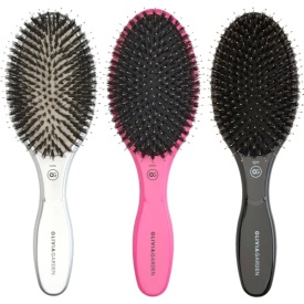 Olivia Garden Perie cu peri de mistret si nailon Expert Care Oval Silver