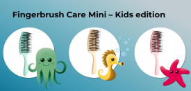 Olivia Garden Perie pentru copii cu peri naturali de mistret+nailon Finger Combo Kids Mini Mint