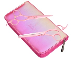 Olivia Garden Set foarfeci tuns 5.75inci + filat 6.35 inci Silkcut Think Pink 2025