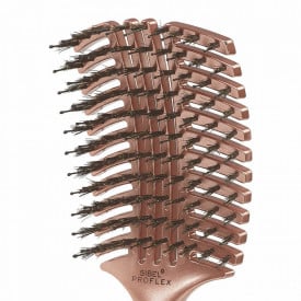 Sibel Perie curbata mare cu ventilatie cu peri de mistret si nailon ProFlex Rose-Gold