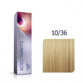 Wella Professionals Vopsea de par permanenta Illumina Color 10/36 blond deschis auriu violet 60ml