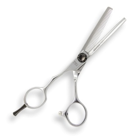 Akashi Light Cut K55 - Foarfeca profesionala de filat cu maner offset de stanga cu 35 de dinti 5.5 inch
