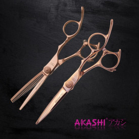 Akashi Super Cut Set 6/55 - Set profesional de foarfeci tuns+filat R55RG+RM60RG