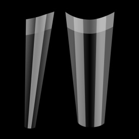 Cupio Tipsuri full nail dizolvabile - French Long Coffin 240buc