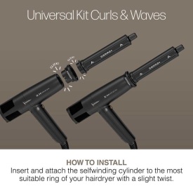Gamma+ Kit universal de ondulare a parului pentru uscator Curls&Waves