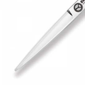 Kasho: Set profesional de foarfeci offset Excelia: tuns 5.5 inci + filat 6 inci 38 dinti + port