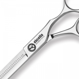 Kasho Set profesional de foarfeci offset Excelia: tuns 6 inci + filat 6 inci
