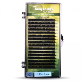 Long Lashes Flat One Size C gene fir cu fir negre 0.15 8mm